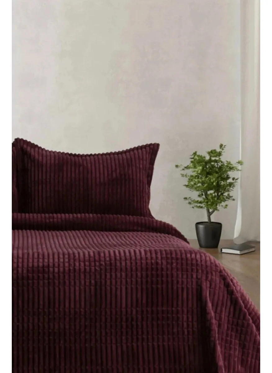 ميرينوس Modern Line 3 Piece Blanket Set - Plum