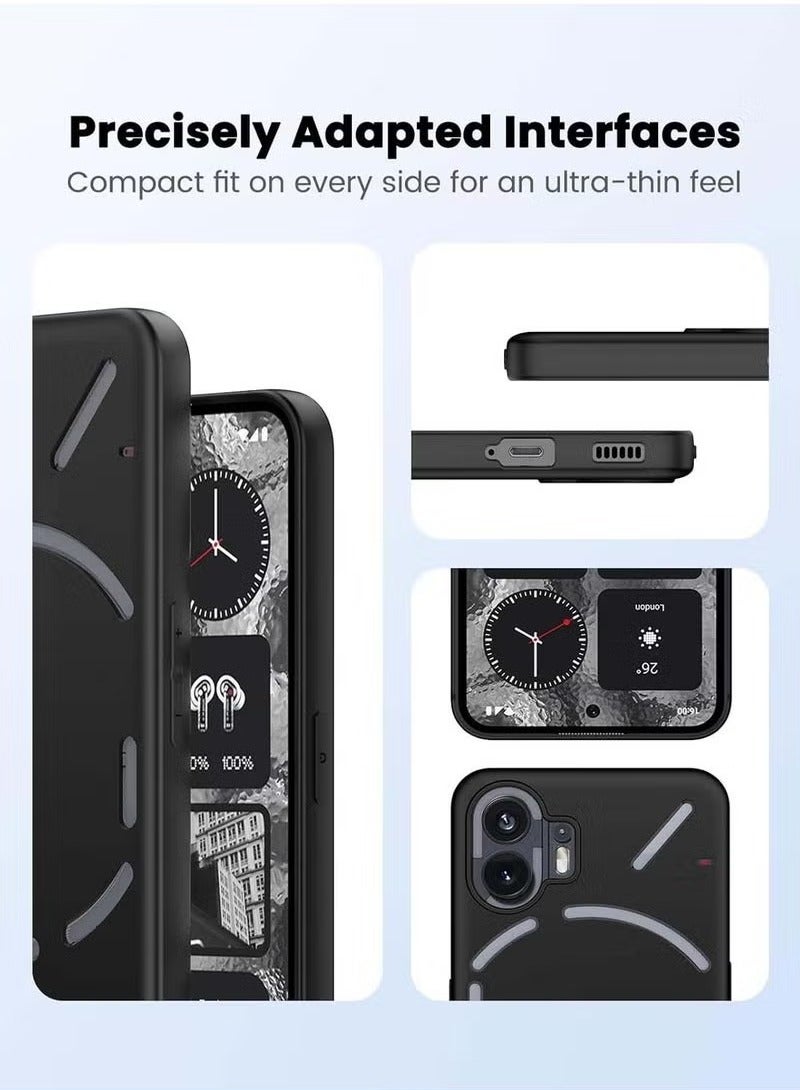 Nothing Phone (2) 5G 2023 Liquid Silicone Ultra Thin TPU Case Cover – Sleek Black Soft-Touch Anti-Scratch Shockproof Back Cover, Slim Lightweight Design with Full on  Port Access – Flexible Protecti  - Image 5