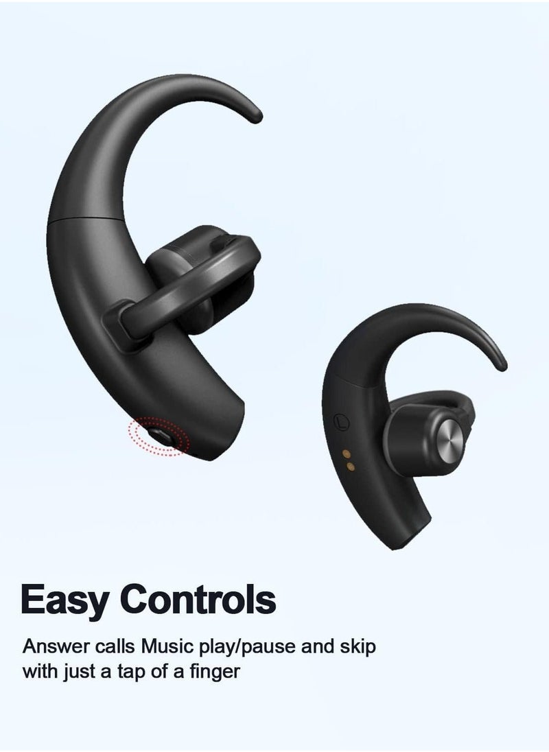 Generic - Wireless Earbuds Ear Clip Bone Conduction Headphones, Bluetooth 5.3 Open Ear Headphones 40Hrs with Charging Case, Built-in Mic, Open Ear Earbuds Bone Conduction Earbuds for Workout Running - Image 1