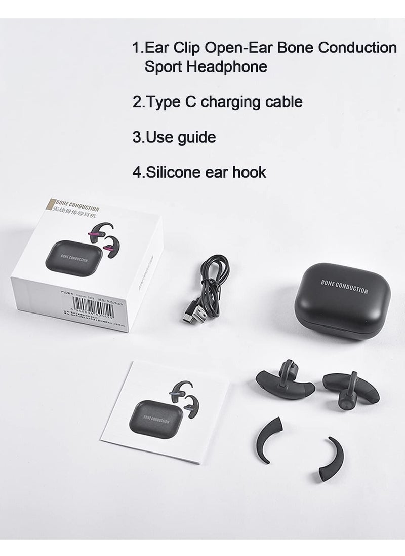 Generic - Wireless Earbuds Ear Clip Bone Conduction Headphones, Bluetooth 5.3 Open Ear Headphones 40Hrs with Charging Case, Built-in Mic, Open Ear Earbuds Bone Conduction Earbuds for Workout Running - Image 1