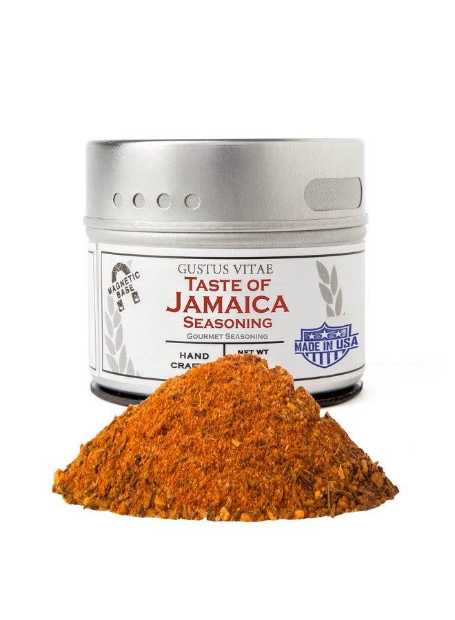 GUSTUS VITAE Taste of Jamaica Jerk Seasoning & Spice Blend - Authentic Artisanal Gourmet Blend - Non GMO - Crafted In Small Batches - All Natural - Magnetic Tin - Hand Packed - 1.5 Ounce - Image 1