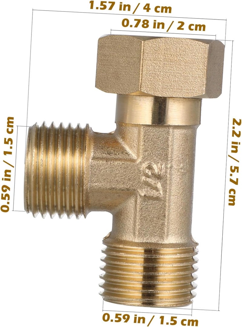 POPETPOP 2pcs Forged Brass Elbow Joint Pipe Fitting Copper Water Pipe Connector Corrosion Resistant Plumbing Accessories for Hot Water Systems - Image 2