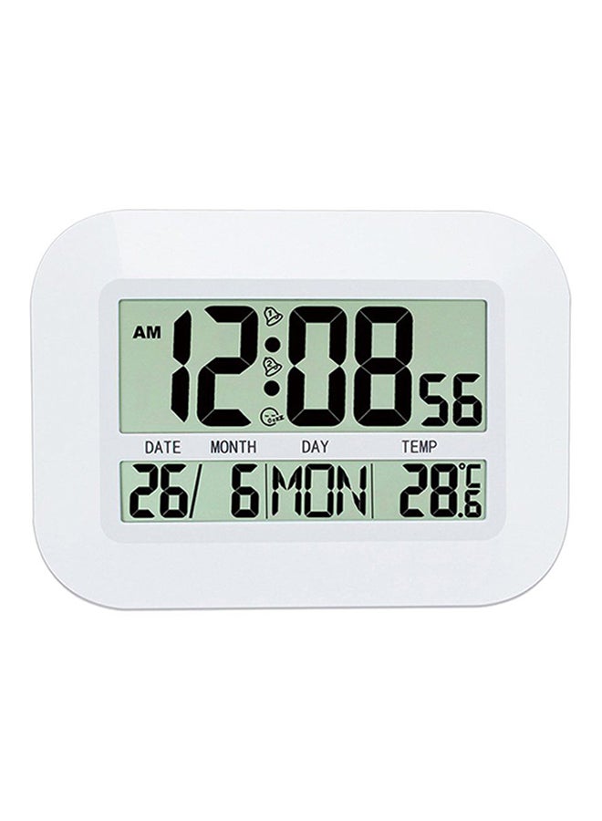 OUTAD LCD Display Digital Calendar Hanging Clock White - Image 1