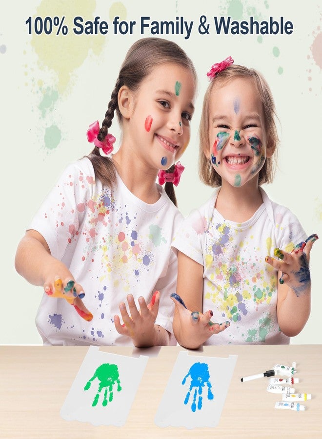 Bixinyo Family Handprint Kit with Light, Baby Hand and Footprint Kit, Family Gifts for New Parents, Adoption, New Mom Gifts, DIY Wooden Craft Keepsake, Non-Toxic Paints (White) - Image 4
