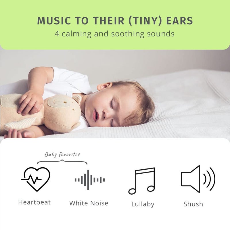 Homedics Sound Machine for Babies and Parents On-The-Go. Integrated Clip White Noise Sound Machine with Heartbeat and Lullaby Sounds. Downward Facing Speaker for Strollers - Image 3