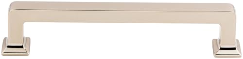 Top Knobs TK704PN Transcend Collection 5-1/16" Ascendra Pull, Polished Nickel - Image 1