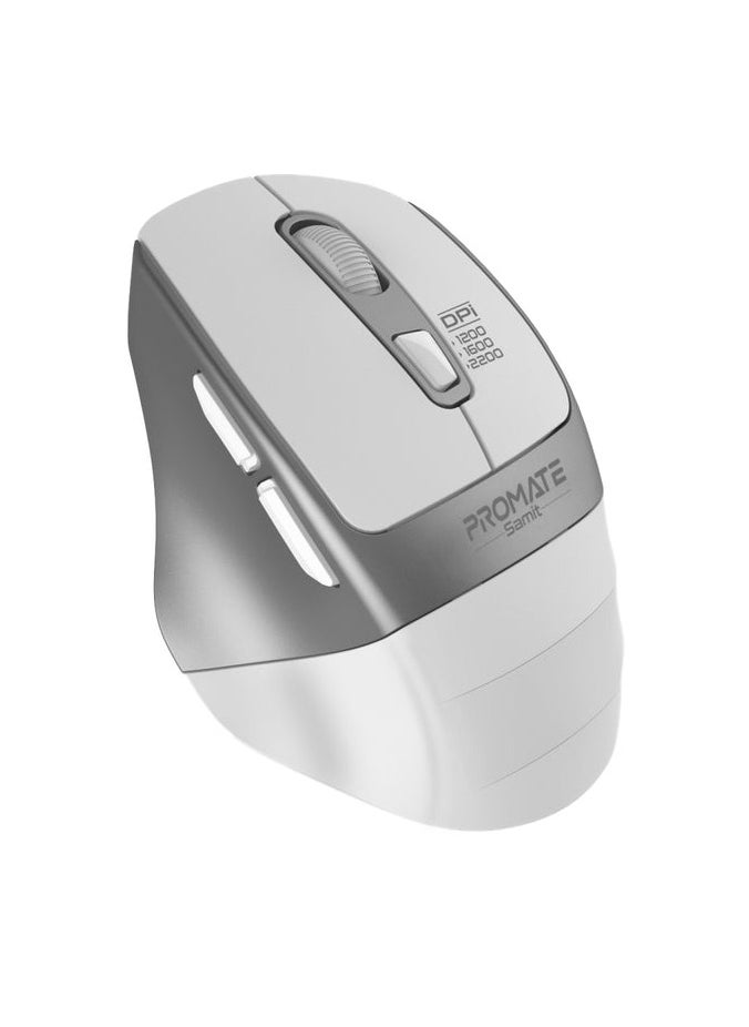 Promats Promate Samit 2.4GHz Ergonomic 2200 DPI Silent Click Wireless Mouse  - Image 1