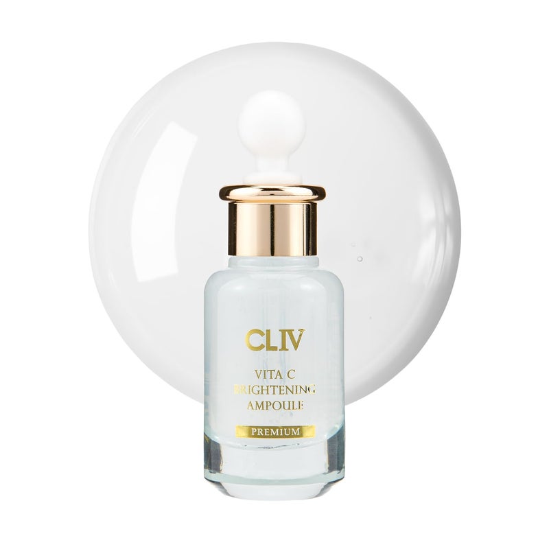 CLIV Vita C Brightening Ampoule Facial Serum 85 Lemon Water Skin Dullness Treatment Vitamin Skincare Skin Refreshing Serum Korean Skincare 101 fl oz 30ml - Image 1