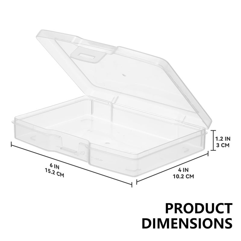 novelinks Transparent 4" x 6" Photo Storage Boxes - Photo Organizer Cases Photo Keeper Picture Storage Containers Box for Photos - 24 PACK (Clear) - Image 2