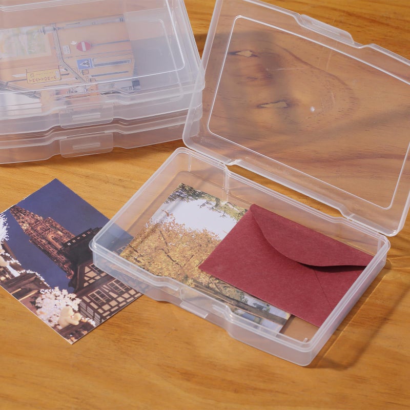 novelinks Transparent 4" x 6" Photo Storage Boxes - Photo Organizer Cases Photo Keeper Picture Storage Containers Box for Photos - 24 PACK (Clear) - Image 5