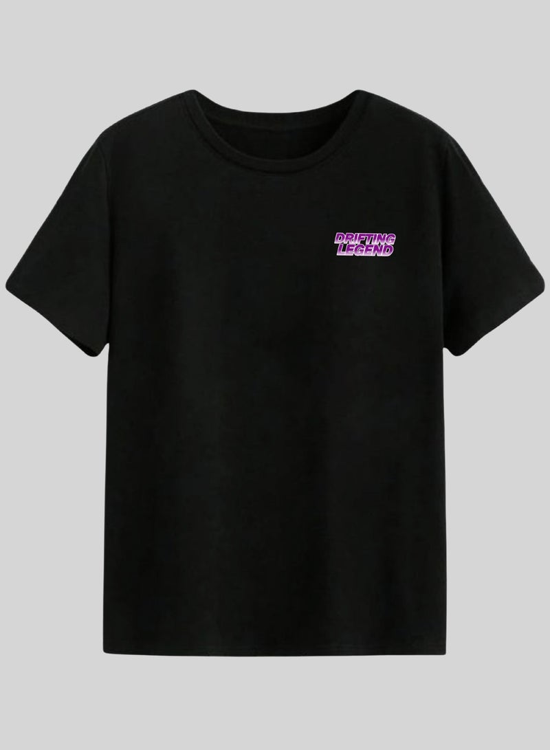 Khamsify Men's Premium JDM Smokey Drift Edition T-Shirt - Streetwear Purple Racing Graphic Car Design Tee for Car Enthusiasts. - Image 2
