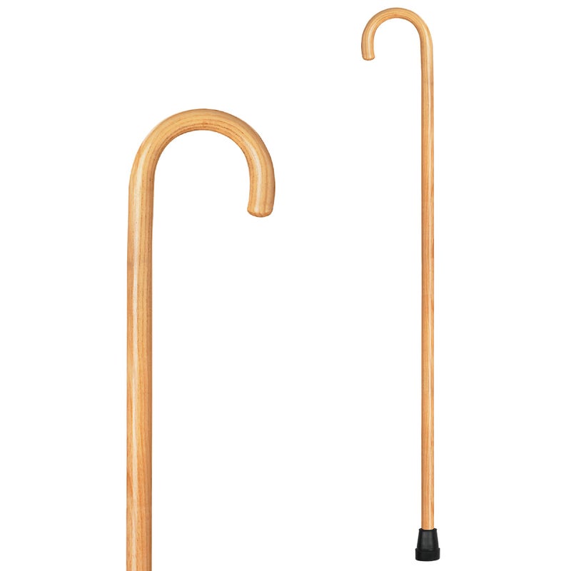 careX Carex Wooden Walking Cane Round Handle Wood Cane with Natural Ash Finish and Rubber Tip Traditional Style Walking Stick for Men and Women 36 Inch Height 78 Inch Diameter Natural Ash Finish