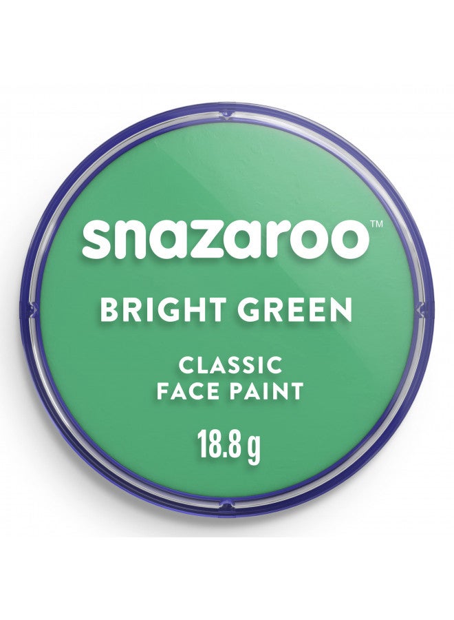 Snazaroo Classic Face and Body Paint, 18.8g (0.66-oz) Pot, Bright Green - Image 1
