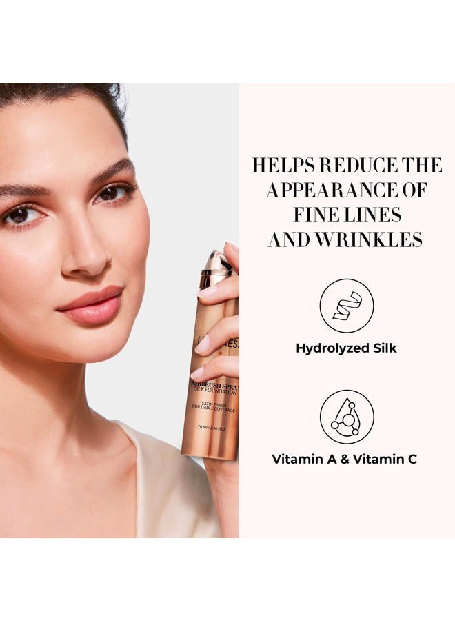 LUMINESS Silk Airbrush Spray Foundation & Buffing Brush Kit – Full Coverage Foundation & Dual-Sided Buffing Brush - Buildable Coverage, Anti-Aging Formula Hydrates & Moisturizes (Shade - Tan) - Image 4