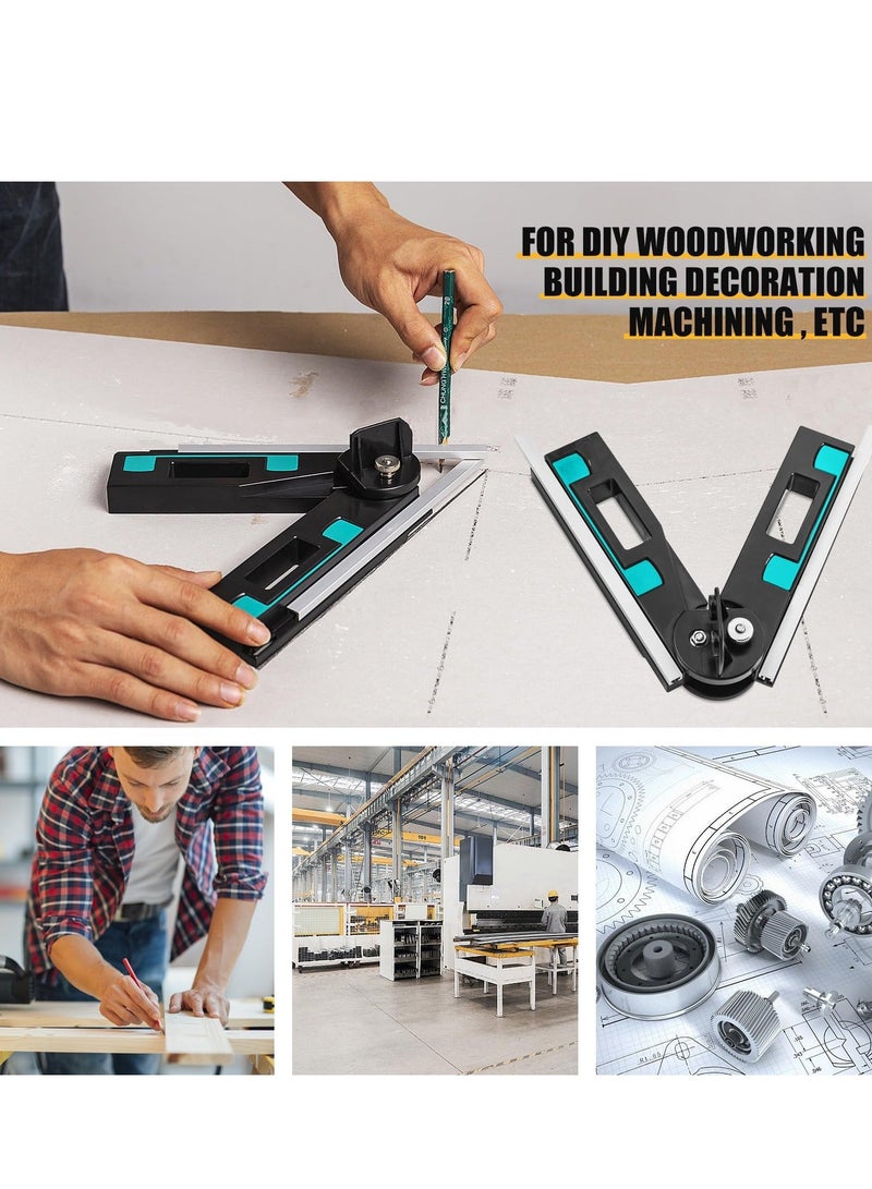 Mitre Measuring Cutting Tool 2 in 1 Accurate Mitre Gauges for Saws Accurate 30 to 180° Aluminum Alloy Mitre Gauges Goniometer Mitre Angle Ruler Finder Too for Home Improvement Carpentry Work  - Image 5