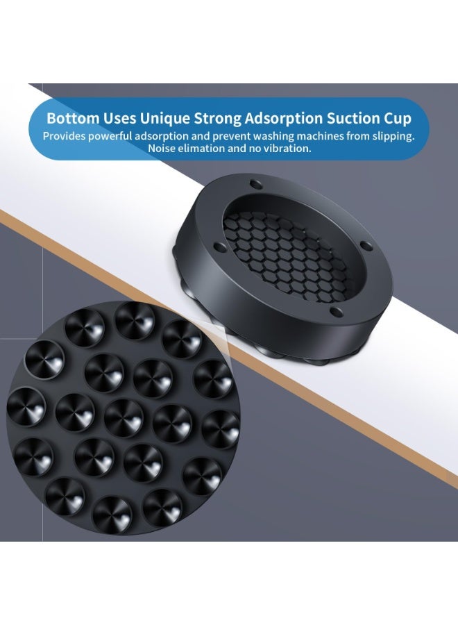 Anti Vibration Pads for Washing Machine, Washing Machine Vibration Pads Pedestals, Anti Vibration Washing Machine Support 4PCS, Prevent Your Washer and Dryer Set From Walking and Reduce Noise - Image 5