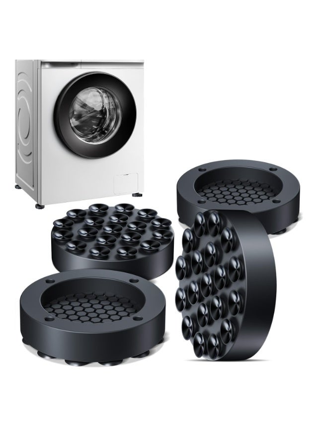Anti Vibration Pads for Washing Machine, Washing Machine Vibration Pads Pedestals, Anti Vibration Washing Machine Support 4PCS, Prevent Your Washer and Dryer Set From Walking and Reduce Noise - Image 1