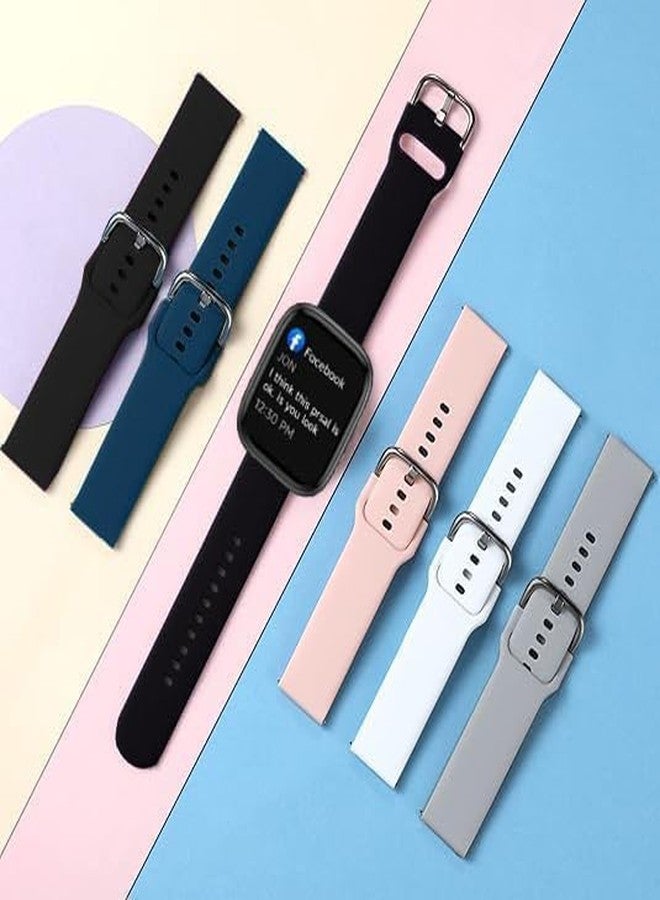 Xininyia IDW25 Smart Watch Bands,22mm Compatible for SENBONO IDW25 / BOOOMIC IDW25 / Mikego IDW25 / KALINCO IDW25 Soft Silicone Adjustable Straps Quick Release Replacement Wristbands - Image 5