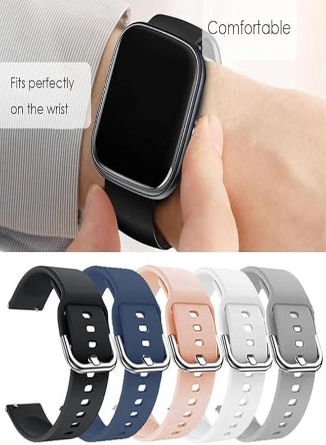Xininyia IDW25 Smart Watch Bands,22mm Compatible for SENBONO IDW25 / BOOOMIC IDW25 / Mikego IDW25 / KALINCO IDW25 Soft Silicone Adjustable Straps Quick Release Replacement Wristbands - Image 4
