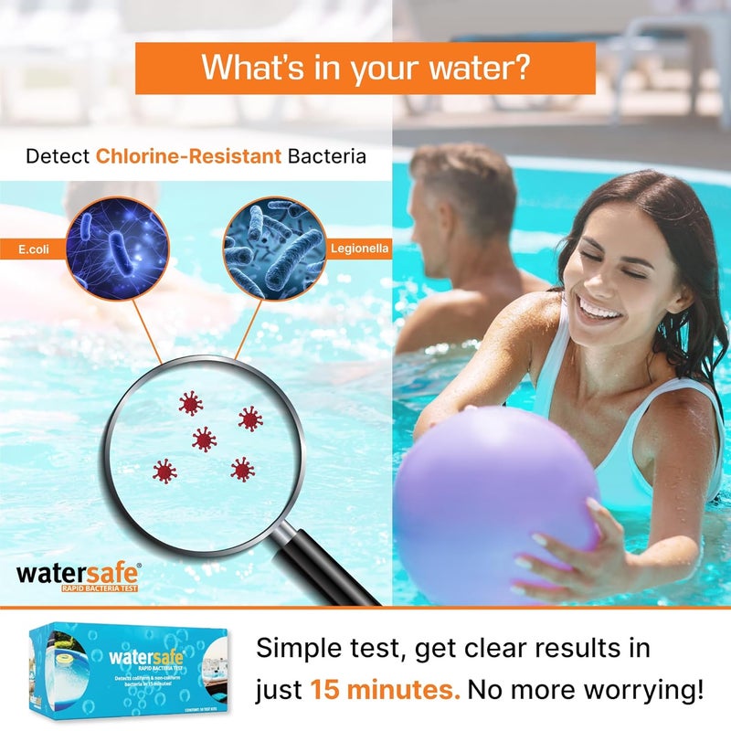 WaterSafe Pool and Spa Rapid Bacteria Test by , Test Strips to Detect Down to 1 Bacteria/μL in 15 Minutes, Including E. coli and Salmonella, Single Test - Image 3