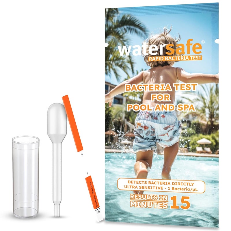 WaterSafe Pool and Spa Rapid Bacteria Test by , Test Strips to Detect Down to 1 Bacteria/μL in 15 Minutes, Including E. coli and Salmonella, Single Test - Image 1