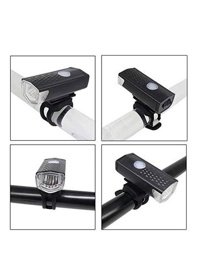 Lista 300LM Rechargeable USB LED Bicycle Bike Flashlight LAMP MTB Front Bicycle Cycling Light Headlight HEADLAMP Bike Bycicle LIGHTBIKE Headlights Colour May Wary as per Stock - Image 2