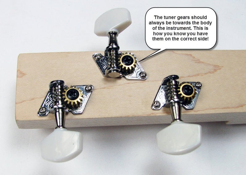 C. B. Gitty Cigar Box Guitar Parts: Shane Speal Signature 3-String CBG Tuners - Image 3