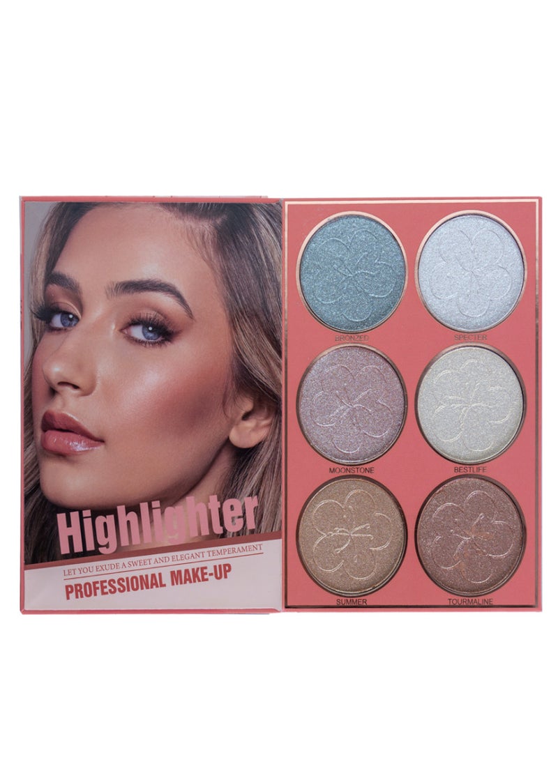 Christine 3 in 1 makeup palette | Eye shadow + highlighter + lipstick | CH-K2308
