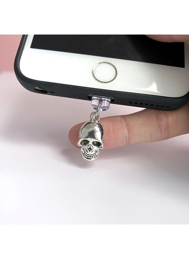 1pc Alloy Skull Phone Dust Plug For Type C Charging Interface Decorative Protector Pendant Ideal Gift Friend Halloween - Image 3
