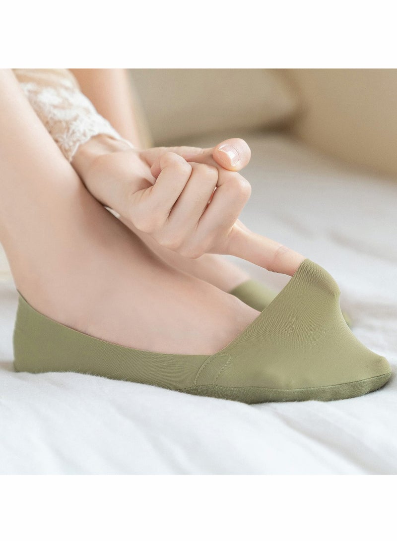 Suntown Women Thin Socks Ice silk skin tone No Show Liner Socks Low Cut Cotton Nylon Boat Invisible Hidden Socks - Image 5