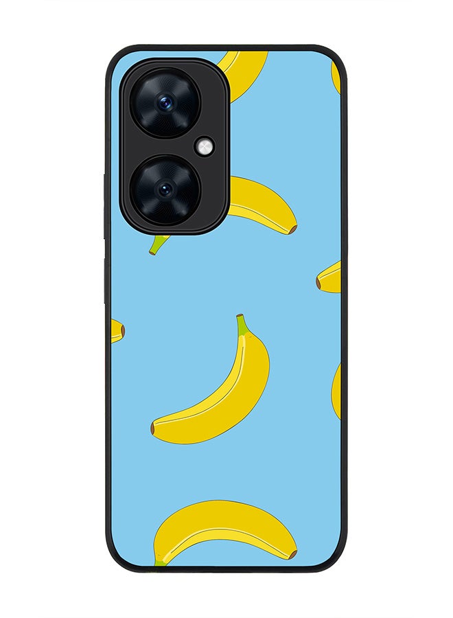 Stylizedd Rugged Black Edge case for Huawei nova 11i , Slim fit Soft Case Flexible Rubber Edges Anti Drop TPU Gel Thin Cover - Rolling Bananas - Image 1