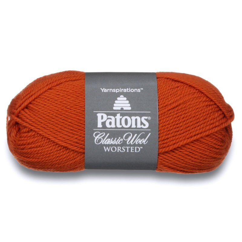 Patons Classic Wool Yarn 35oz Gauge 4 Medium 100 Wool Pumpkin For Crochet Knitting Crafting