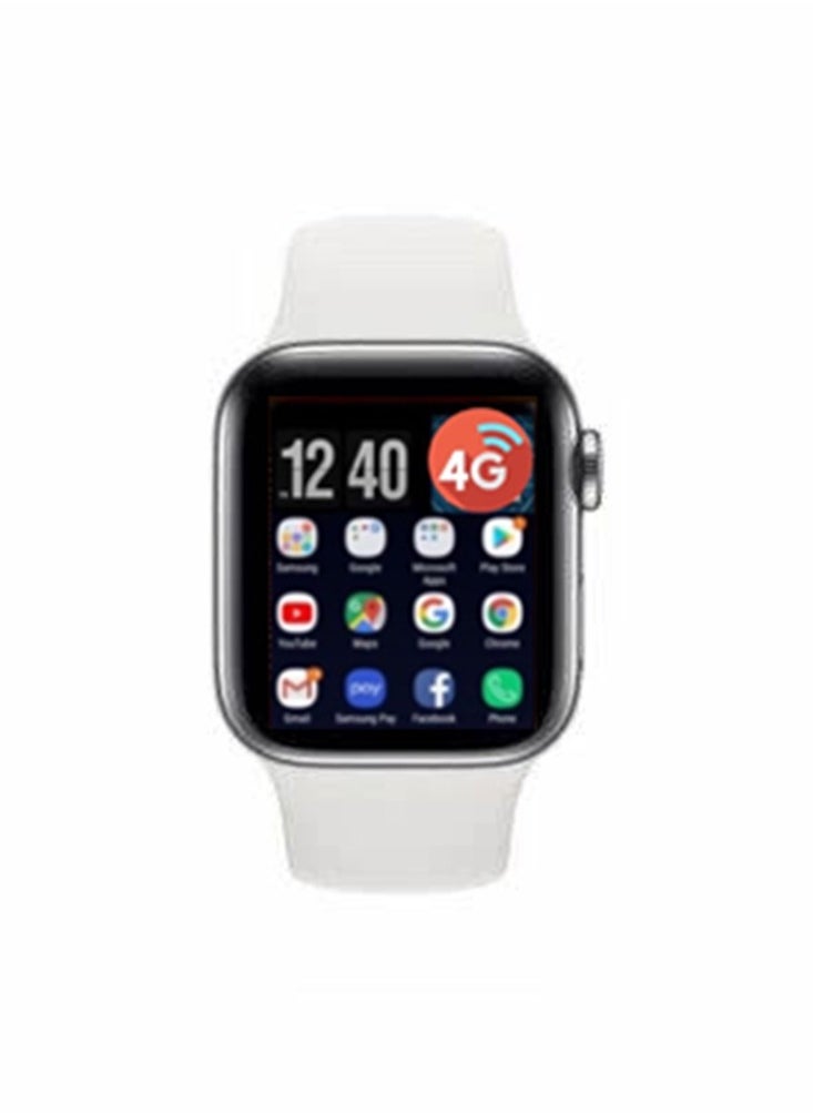 JOROBO - 4G C400 Ultra max Android smart watch With Sim HD 2.2 inch full touch screen with 2 set strap and wireless charger for men and women - White - Image 1
