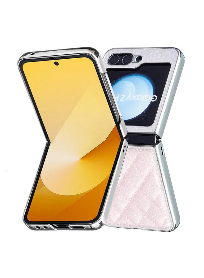 erorex Case For Samsung Galaxy Z Flip6 Electroplating Rhombic Glitter PU Phone Case - Image 3