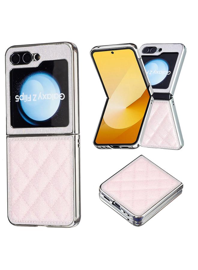 erorex Case For Samsung Galaxy Z Flip6 Electroplating Rhombic Glitter PU Phone Case - Image 1