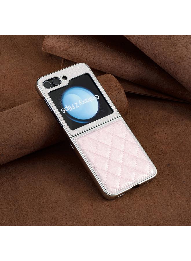 erorex Case For Samsung Galaxy Z Flip6 Electroplating Rhombic Glitter PU Phone Case - Image 2