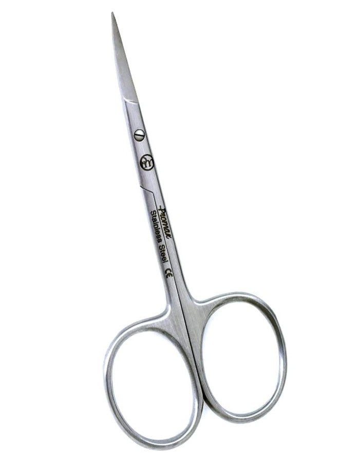 ProMax Professional Quality Cuticle Scissors Curved Satin Finish-Made of High Grade Surgical Stainless Steel .CE Mark-20-10011-12 - Image 1