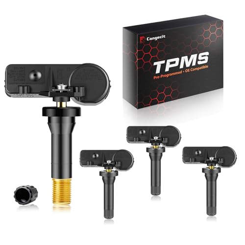 Cangecit 315Mhz Pre-Programmed TPMS,Compatible with Chevy Tahoe 2007-2020 | Colorado 2015-2022 | GMC Yukon 2007-2020 | Canyon 2013-2022, OE#13598771/13586335(Set of 4) - Image 1