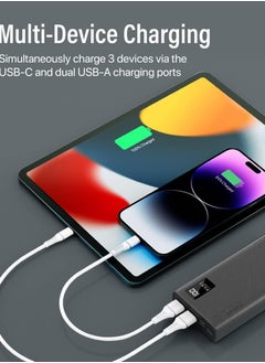 Generic Promate iPhone 15 Portable Charger, High-Capacity 20000Mah Slim Power Bank, Dual USB Ports, 10W Type-C Input/Output Port, Smart LED Display, Safe Adaptive Charging for Smartphones, Bolt-20Pro-Black  - Image 4