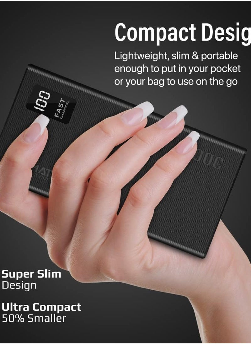 Generic Promate iPhone 15 Portable Charger, High-Capacity 20000Mah Slim Power Bank, Dual USB Ports, 10W Type-C Input/Output Port, Smart LED Display, Safe Adaptive Charging for Smartphones, Bolt-20Pro-Black  - Image 5