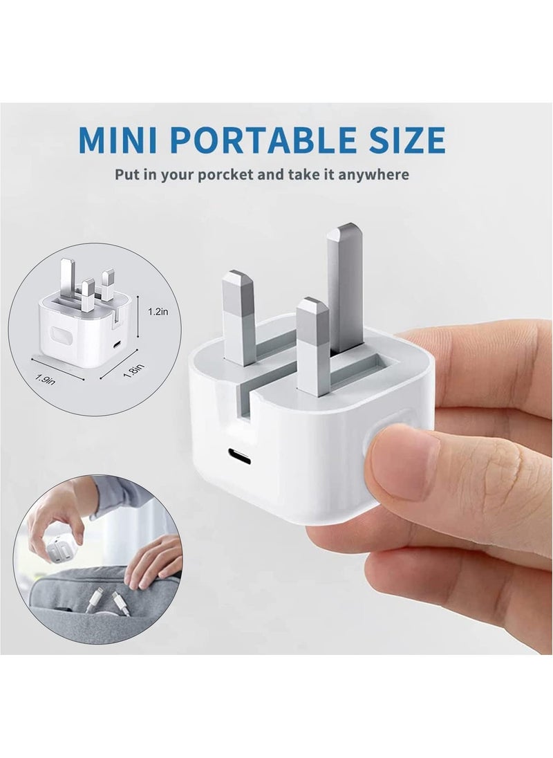 Generic - Fast iPhone Charger 20W USB C Wall Charger and 1m USB C to Lightning Cable Perfect for charging iPhone 14/13/12/11 very quickly - Image 1