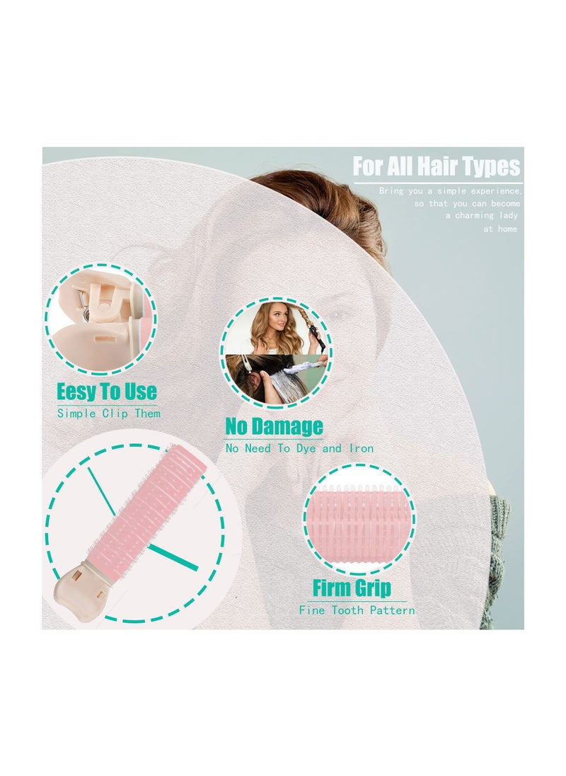 Hair Root Fluffy Clip, Lazy Instant Bang Heatless Curler, Fixed without Trace, for Fine Thin Long Short Hair Self Grip Curl Rods, Curly Styling Tool Unisex (4PCS)