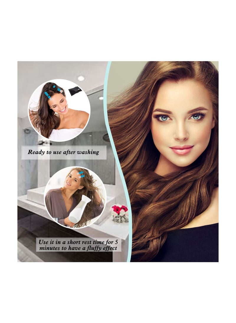 Hair Root Fluffy Clip, Lazy Instant Bang Heatless Curler, Fixed without Trace, for Fine Thin Long Short Hair Self Grip Curl Rods, Curly Styling Tool Unisex (4PCS)