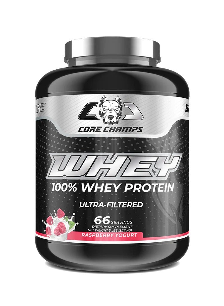 كور تشامبس واي 100% بروتين مصل اللبن 5 أرطال، 66 حصة زبادي التوت