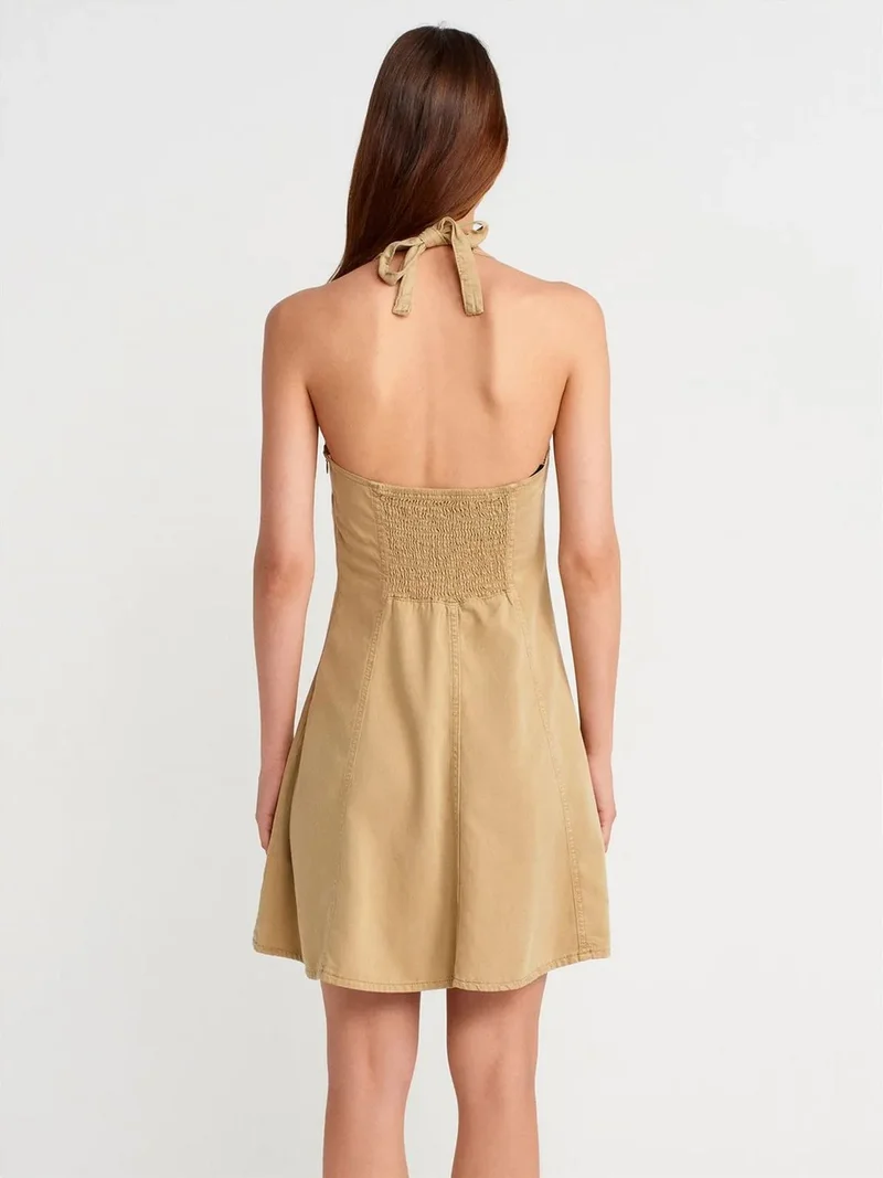 ديلفين DILVIN Halter Neck A-Line Mini Dress