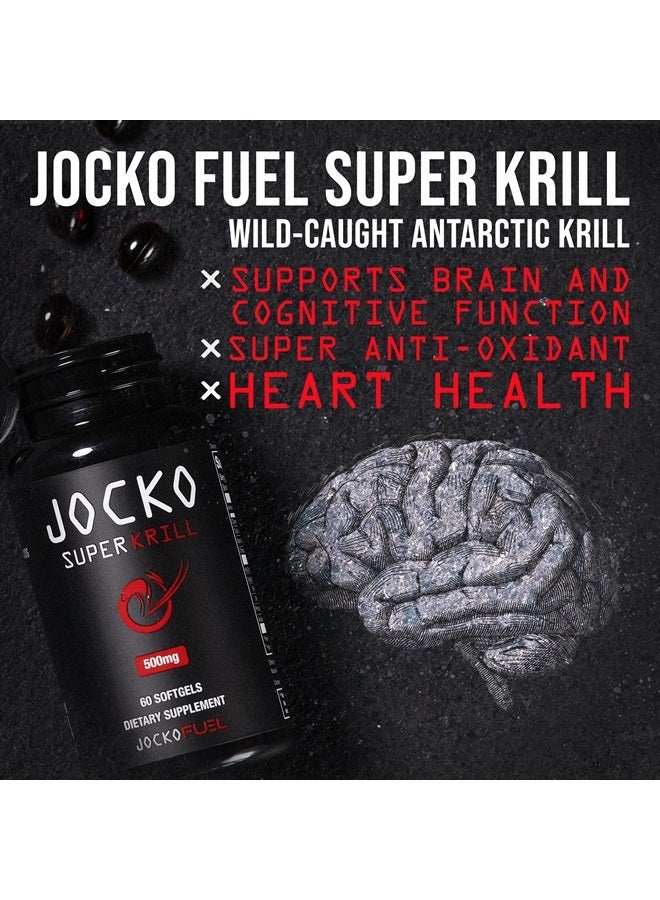 Jocko Fuel Antarctic Krill Oil Omega 3 Fatty Acid Supplements DHA & EPA - 1000mg Softgels - Supports Joints, Mobility & Mental Function (60 Softgels)  - Image 4