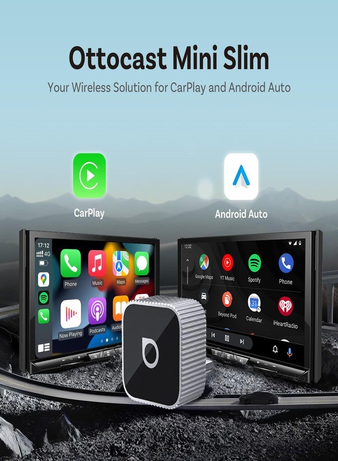 أوتوكاست جهاز OTTOCAST Mini 3.0 2026 المُطوّر، محول لاسلكي 2 في 1 لـ CarPlay و Android Auto، دونجل سهل التوصيل والتشغيل، إعادة اتصال تلقائي سريع، شبكة WLAN ثنائية النطاق 5 جيجاهرتز، للسيارات المزودة بنظام CarPlay/Android Auto سلكي (منفذ USB-C). - Image 2