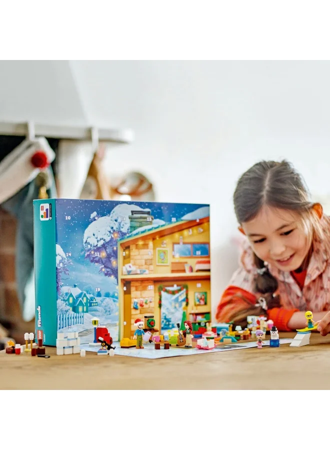 LEGO Friends Advent Calendar 2024, Christmas Countdown Toy for Kids with 24 Surprises Including 5 Mini-Doll Characters and 3 Animal Figures, Themed Gift Idea for 6 Plus Year Old Girls & Boys 42637