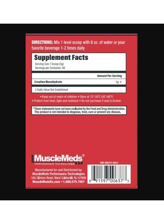 MUSCLEMEDS MUSCLE MEDS CREATINE MONOHYDRATE 400G - Image 2