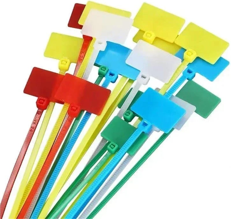 1000Pcs Nylon Tie Tags Self-Locking Network Cable Zip Trim Wrap Loop Wire Straps Label(Blue) - Image 3